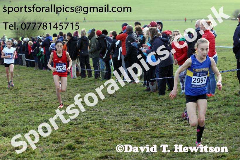 Girls under-13s 2019 British Athletics Inter Counties Cross Country, Prestwood Hall, Loughborough. Photo:  David T. Hewitson/Sports for All Pics